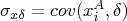 \sigma_{x \delta} = cov(x_i^A, \delta)